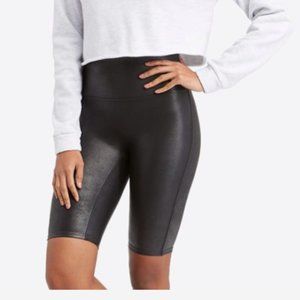 Spanx Faux Leather Bike Short